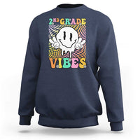 2nd Grade Vibes Sweatshirt Retro Groovy Back To School - Wonder Print Shop