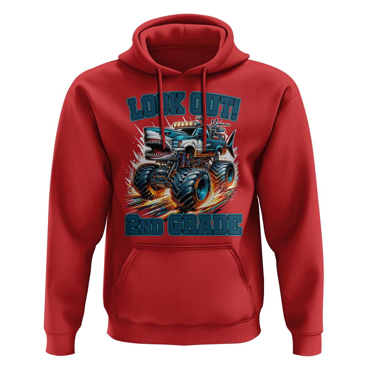 Look Out 2nd Grade Monster Truck Hoodie - Wonder Print Shop
