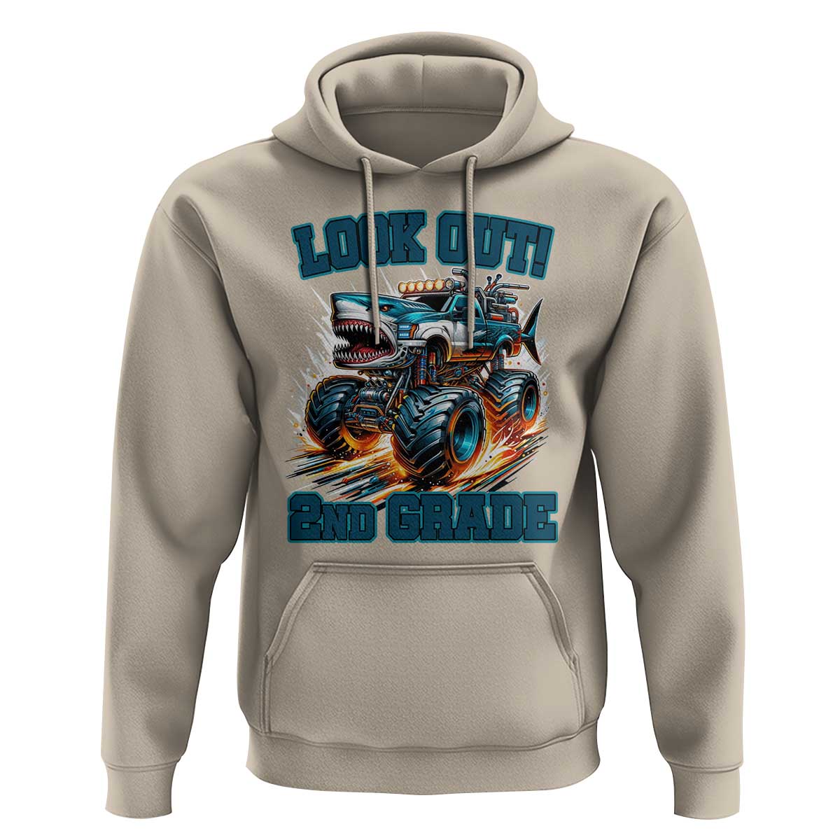 Look Out 2nd Grade Monster Truck Hoodie - Wonder Print Shop
