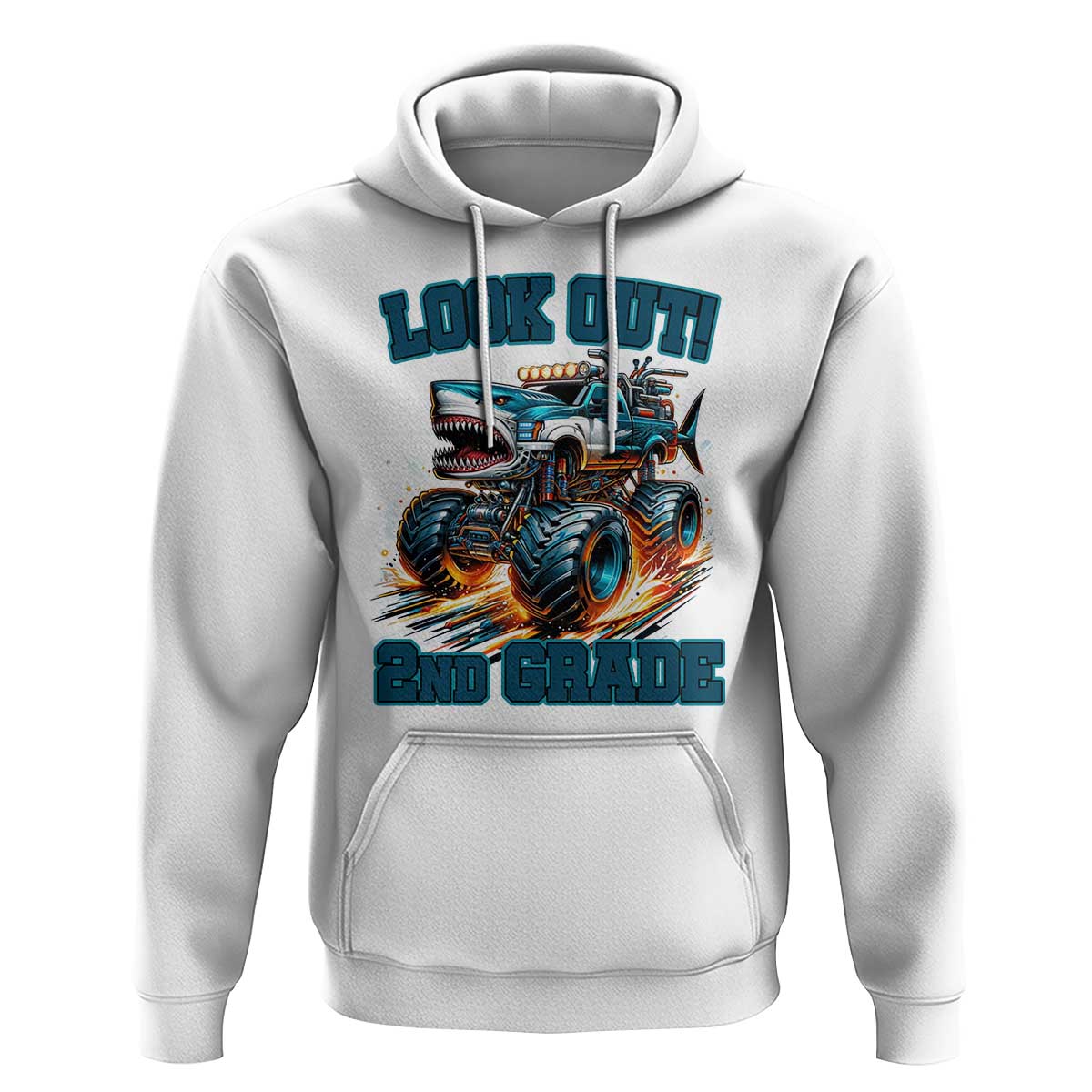 Look Out 2nd Grade Monster Truck Hoodie - Wonder Print Shop