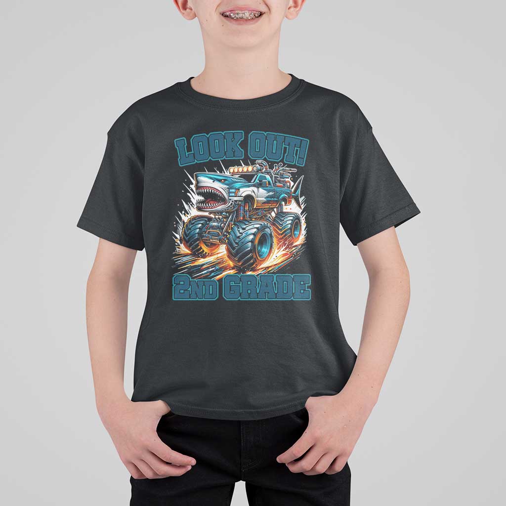 Look Out 2nd Grade Monster Truck T Shirt For Kid - Wonder Print Shop