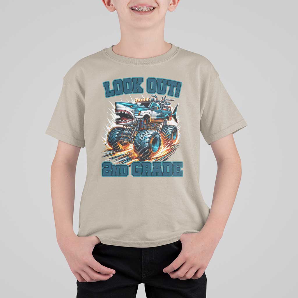 Look Out 2nd Grade Monster Truck T Shirt For Kid - Wonder Print Shop