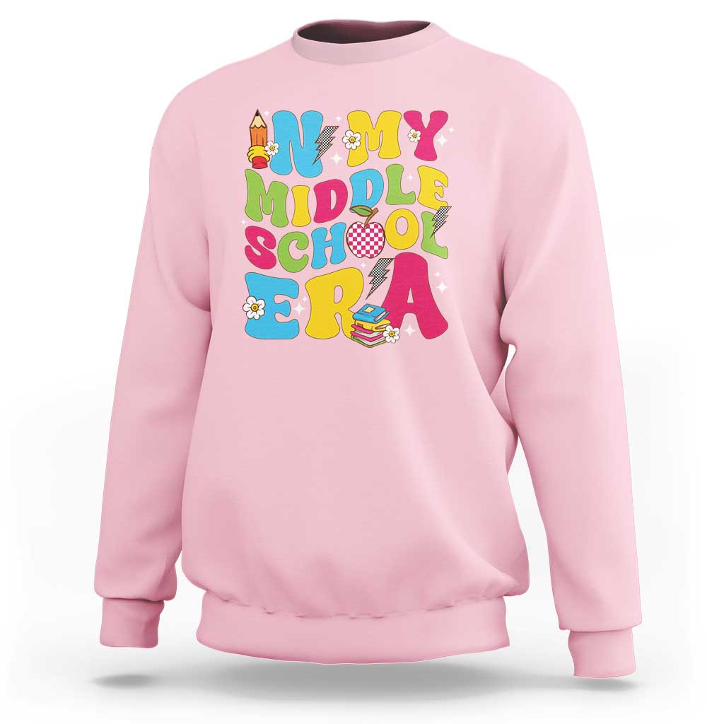 In My Middle School Era Retro Groovy Sweatshirt - Wonder Print Shop