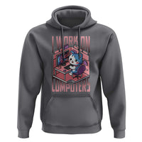 Funny Programmer Hoodie I Work On Computers Japan Anime Cat