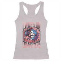 Funny Programmer Racerback Tank Top I Work On Computers Japan Anime Cat