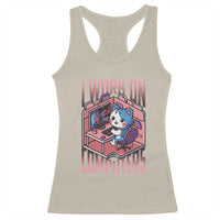 Funny Programmer Racerback Tank Top I Work On Computers Japan Anime Cat