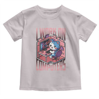 Funny Programmer Toddler T Shirt I Work On Computers Japan Anime Cat