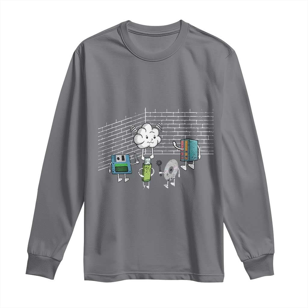 Funny Software Developers Long Sleeve Shirt Computer Storage Evolution Cloud