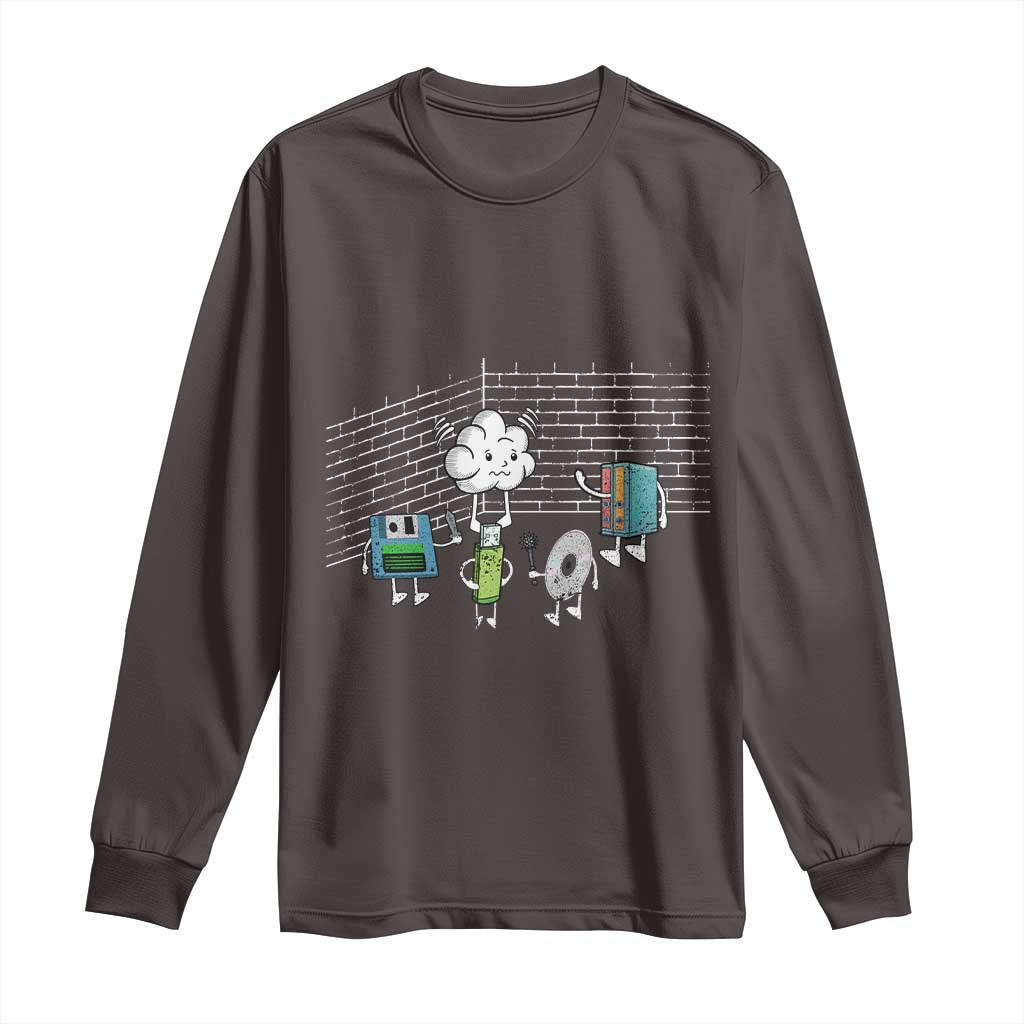 Funny Software Developers Long Sleeve Shirt Computer Storage Evolution Cloud