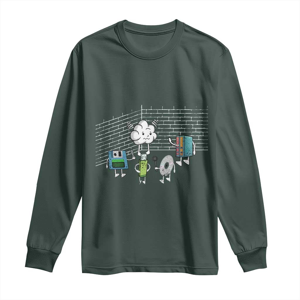 Funny Software Developers Long Sleeve Shirt Computer Storage Evolution Cloud