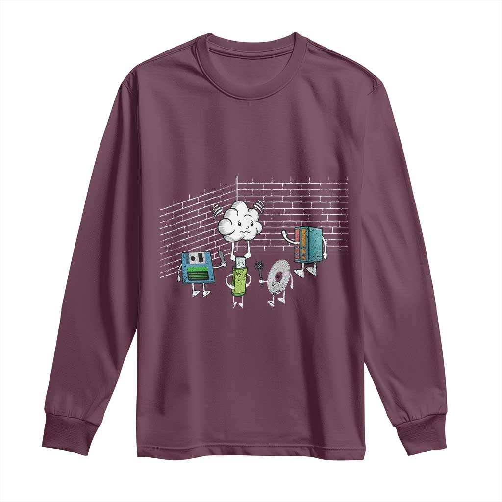 Funny Software Developers Long Sleeve Shirt Computer Storage Evolution Cloud