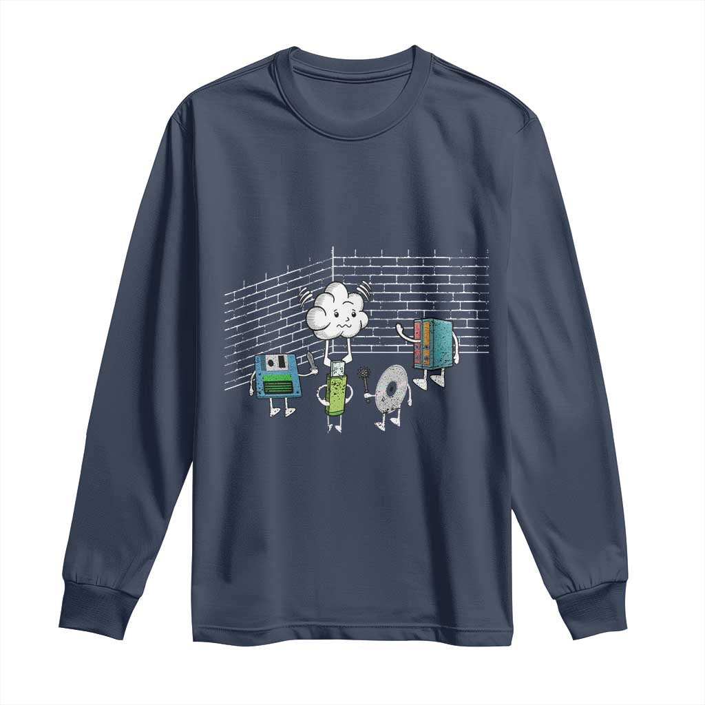 Funny Software Developers Long Sleeve Shirt Computer Storage Evolution Cloud