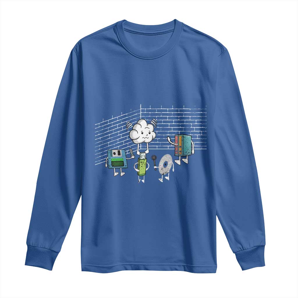 Funny Software Developers Long Sleeve Shirt Computer Storage Evolution Cloud