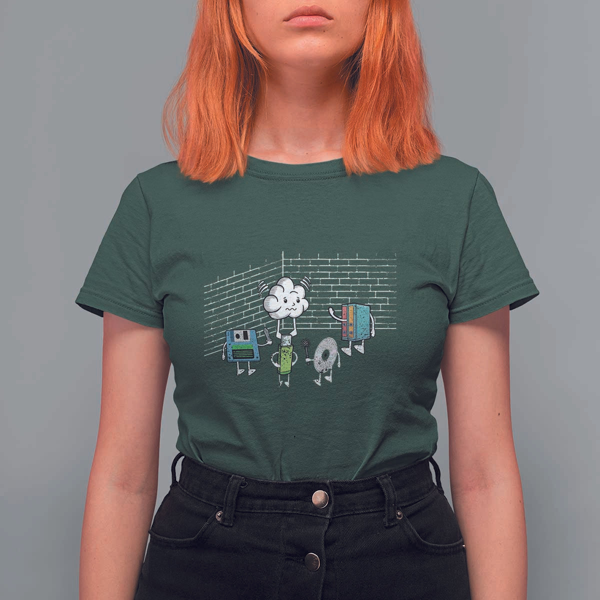 Funny Software Developers T Shirt For Women Computer Storage Evolution Cloud