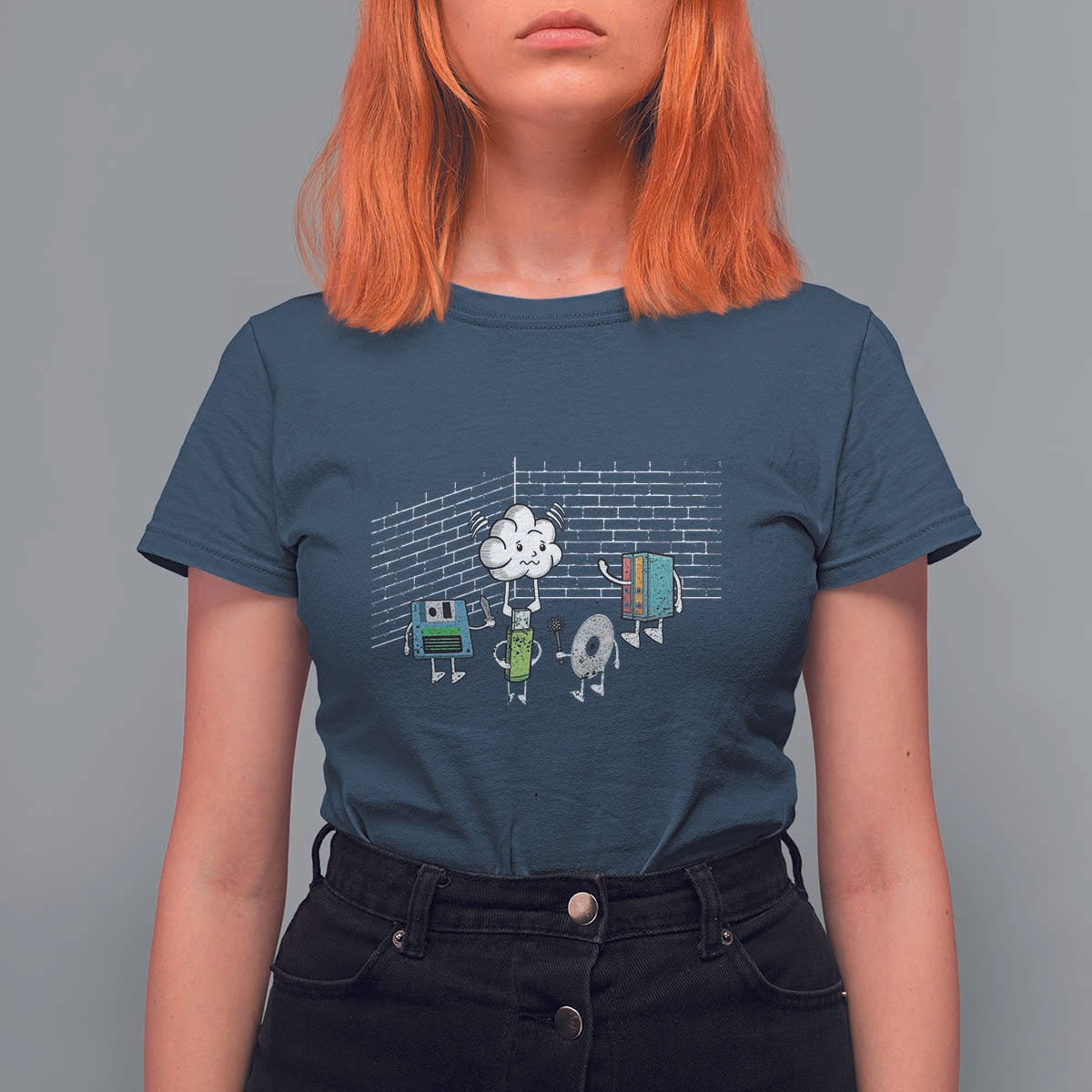 Funny Software Developers T Shirt For Women Computer Storage Evolution Cloud