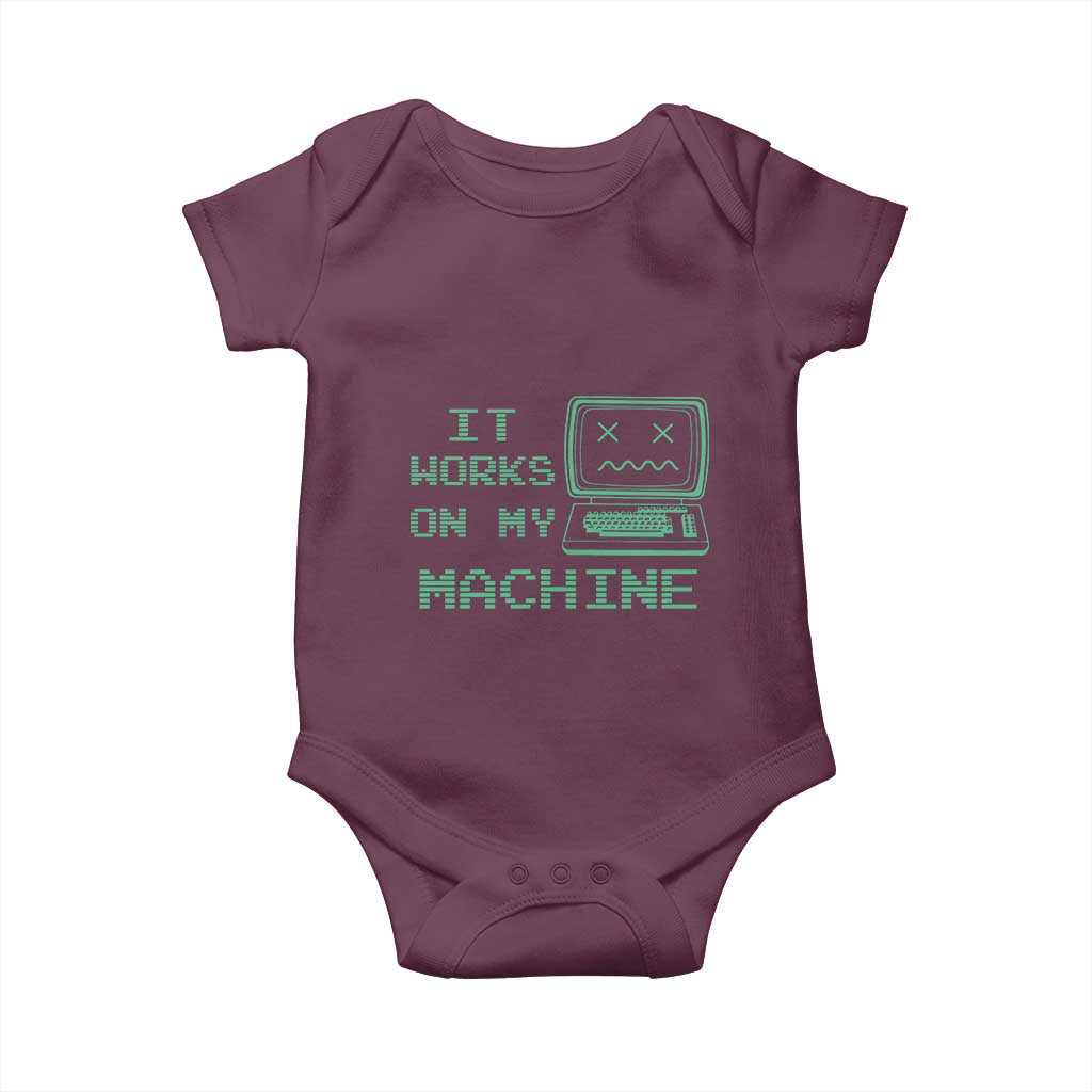 Funny Programmer Baby Onesie It Works On My Machine