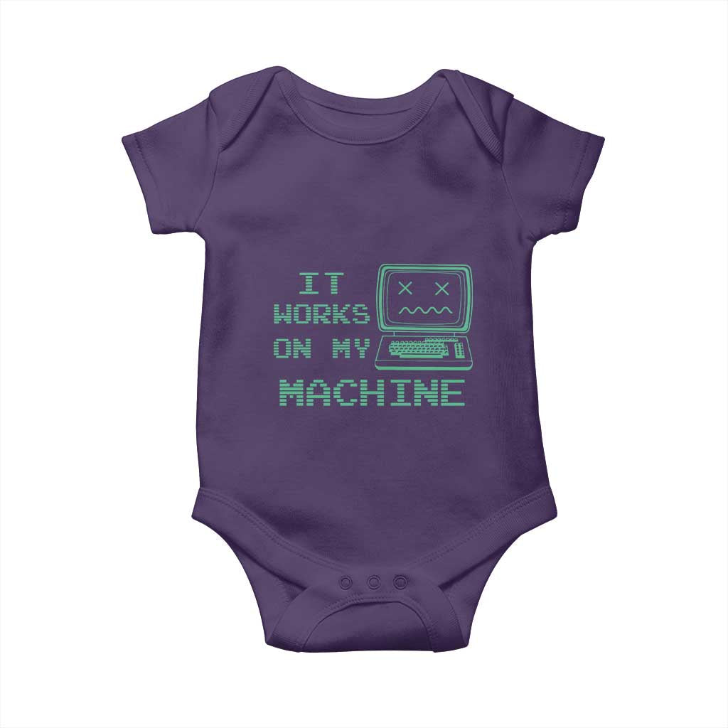 Funny Programmer Baby Onesie It Works On My Machine