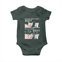 Funny Coder Baby Onesie The Code Doesn't Work Why Cat Meme