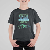 Funny Coder T Shirt For Kid I Would Like To Change The World