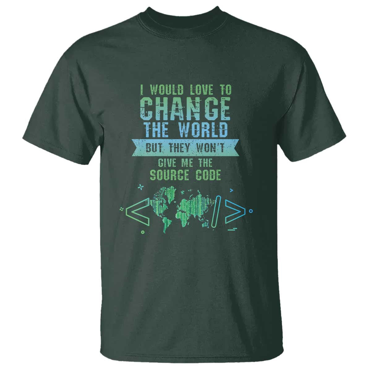 Funny Coder T Shirt I Would Like To Change The World