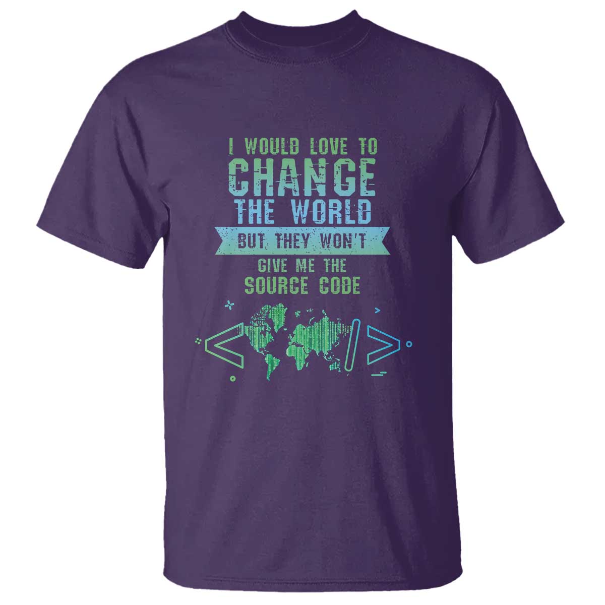 Funny Coder T Shirt I Would Like To Change The World