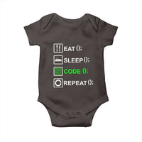 Funny Coder Baby Onesie Eat Sleep Code Repeat