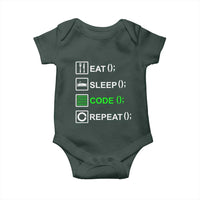 Funny Coder Baby Onesie Eat Sleep Code Repeat