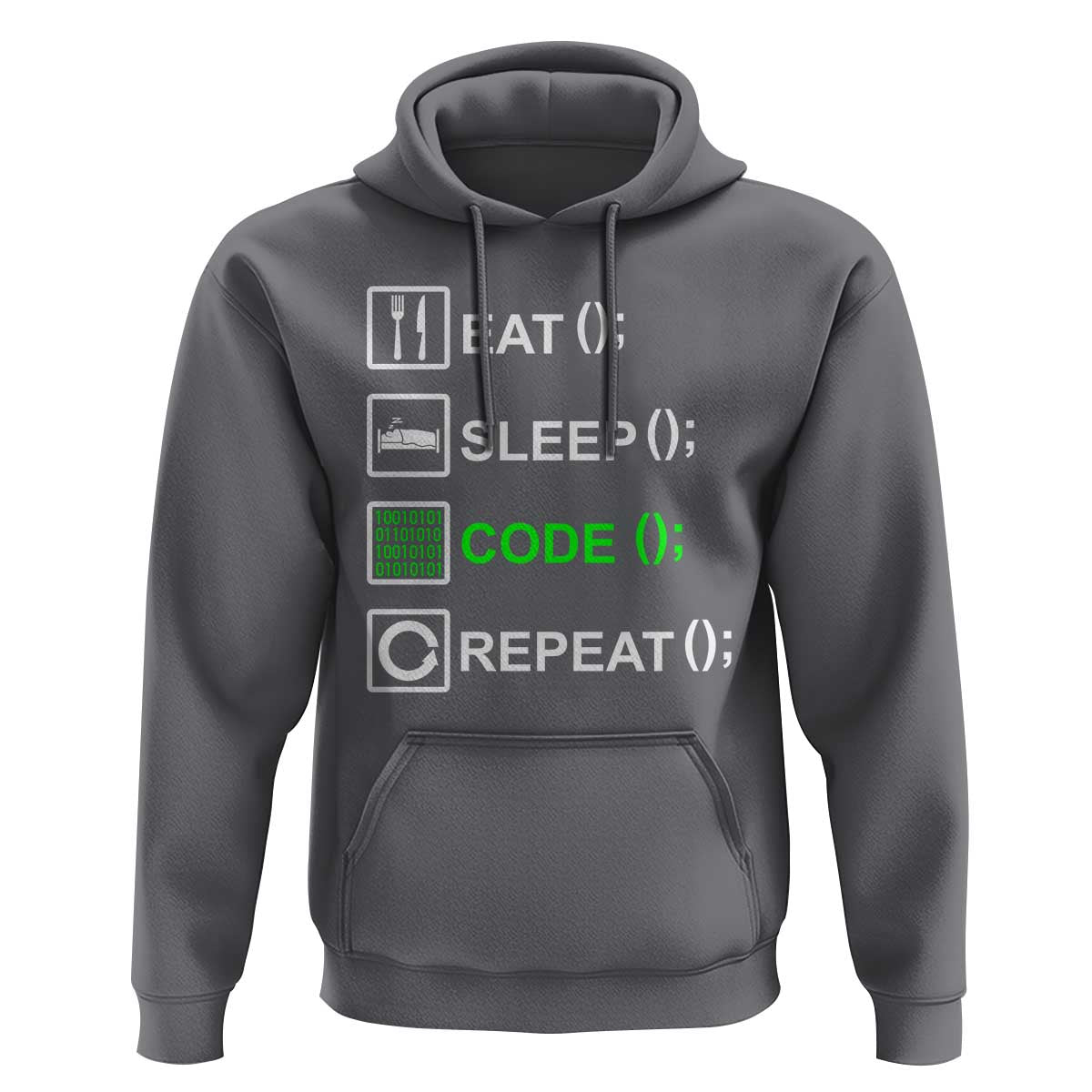 Funny Coder Hoodie Eat Sleep Code Repeat
