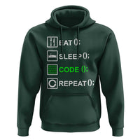 Funny Coder Hoodie Eat Sleep Code Repeat