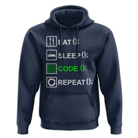 Funny Coder Hoodie Eat Sleep Code Repeat