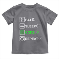 Funny Coder Toddler T Shirt Eat Sleep Code Repeat