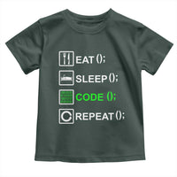 Funny Coder Toddler T Shirt Eat Sleep Code Repeat