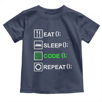 Funny Coder Toddler T Shirt Eat Sleep Code Repeat