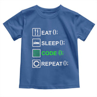 Funny Coder Toddler T Shirt Eat Sleep Code Repeat