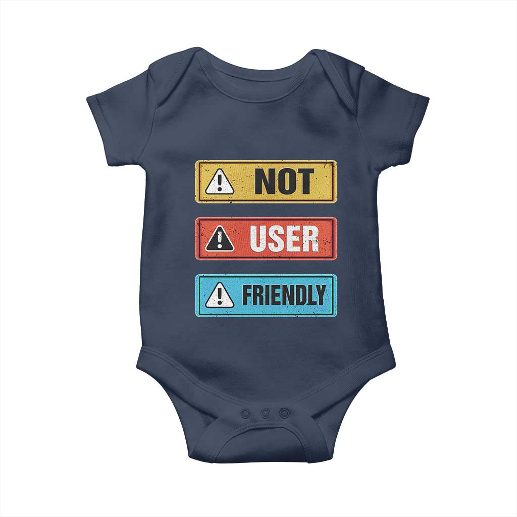 Funny Coder Baby Onesie Not User Friendly
