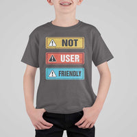 Funny Coder T Shirt For Kid Not User Friendly