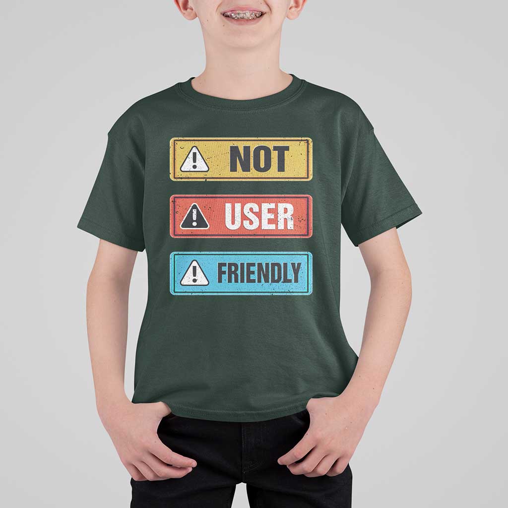 Funny Coder T Shirt For Kid Not User Friendly