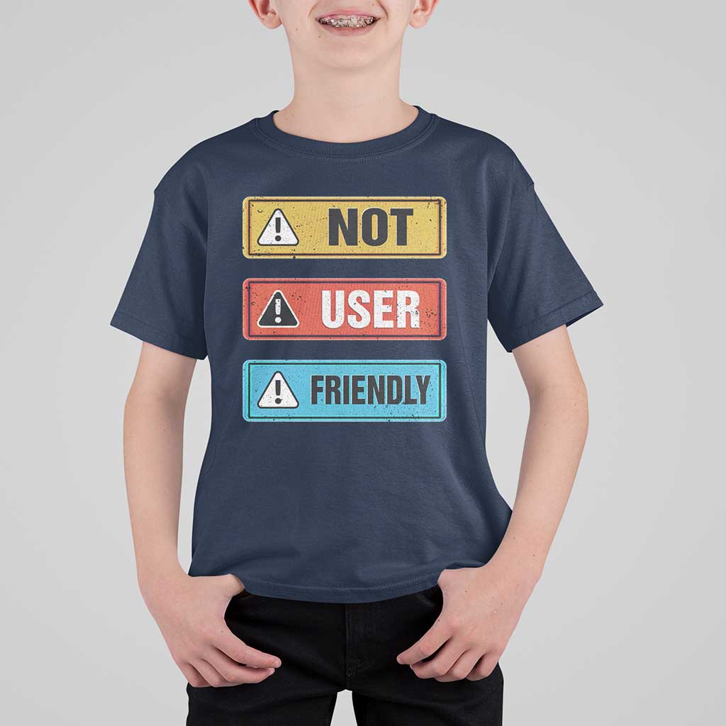 Funny Coder T Shirt For Kid Not User Friendly