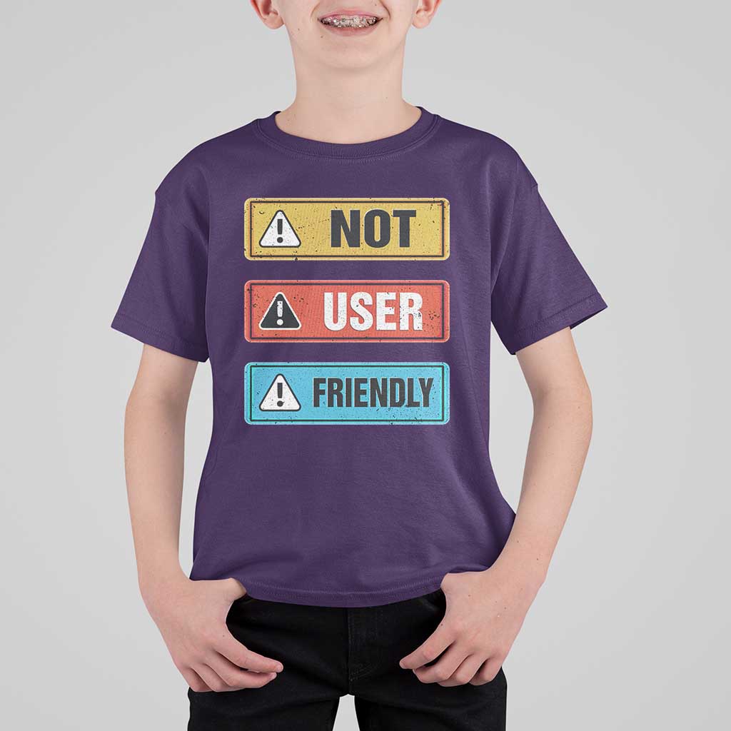Funny Coder T Shirt For Kid Not User Friendly