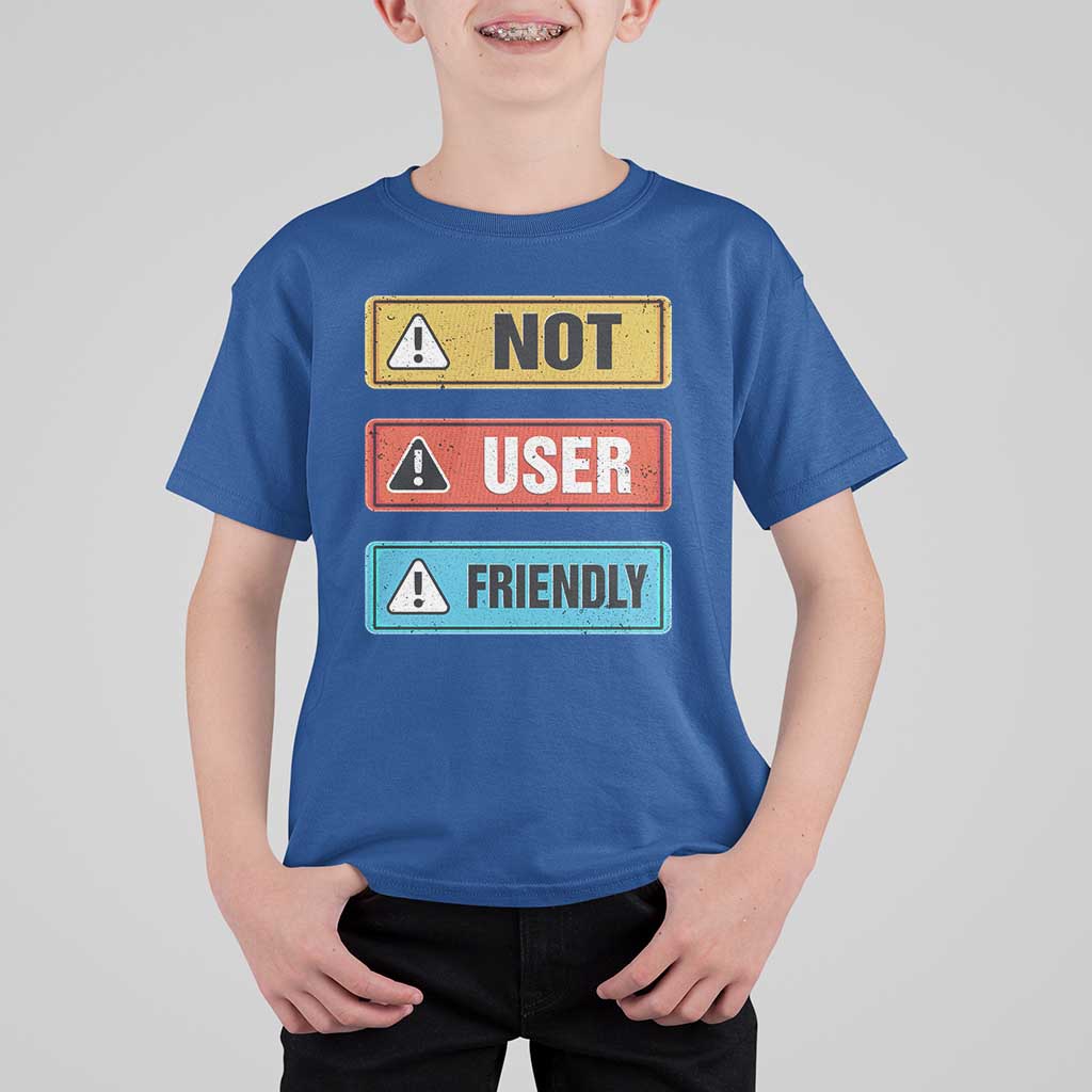 Funny Coder T Shirt For Kid Not User Friendly