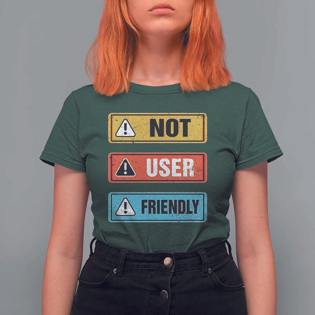 Funny Coder T Shirt For Women Not User Friendly