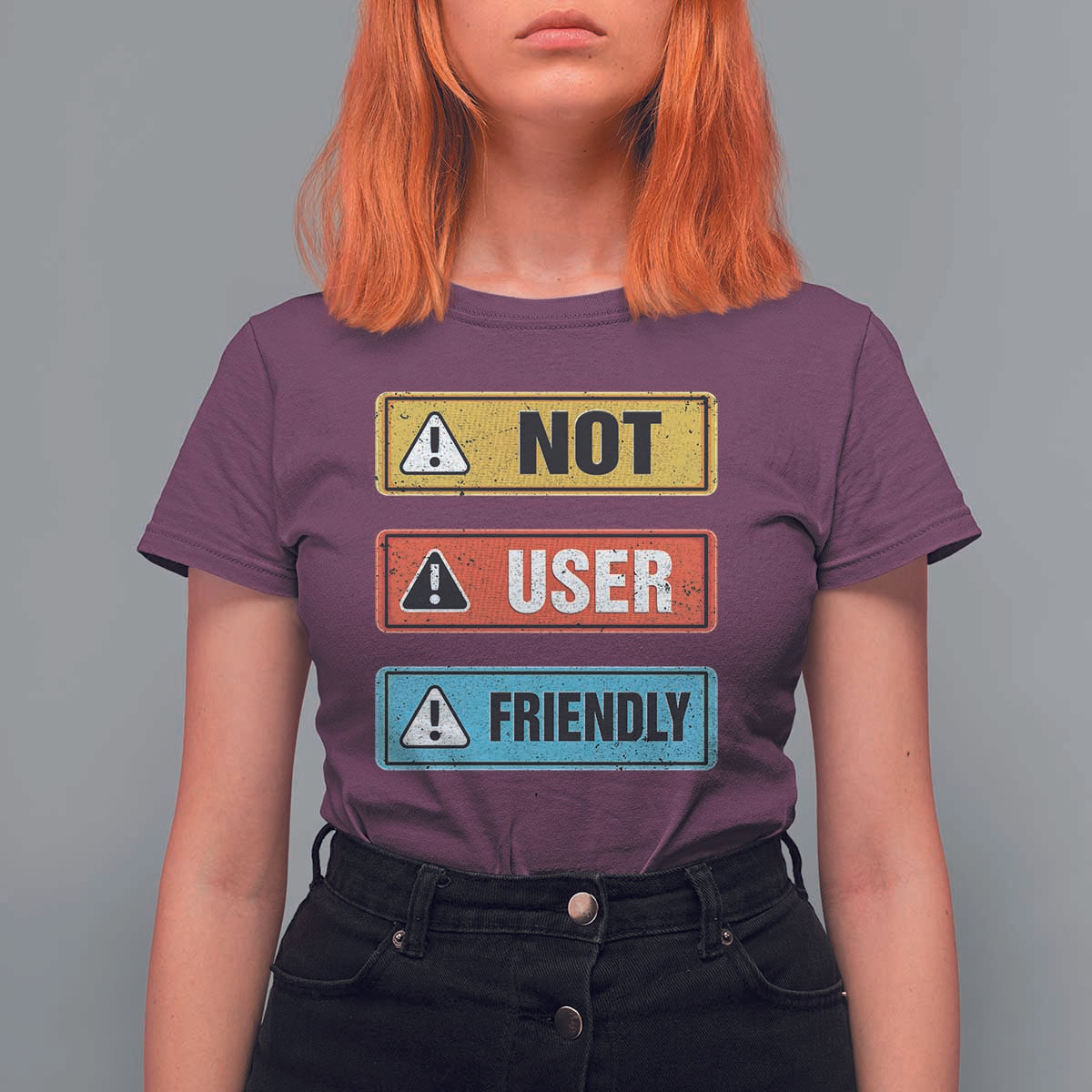 Funny Coder T Shirt For Women Not User Friendly