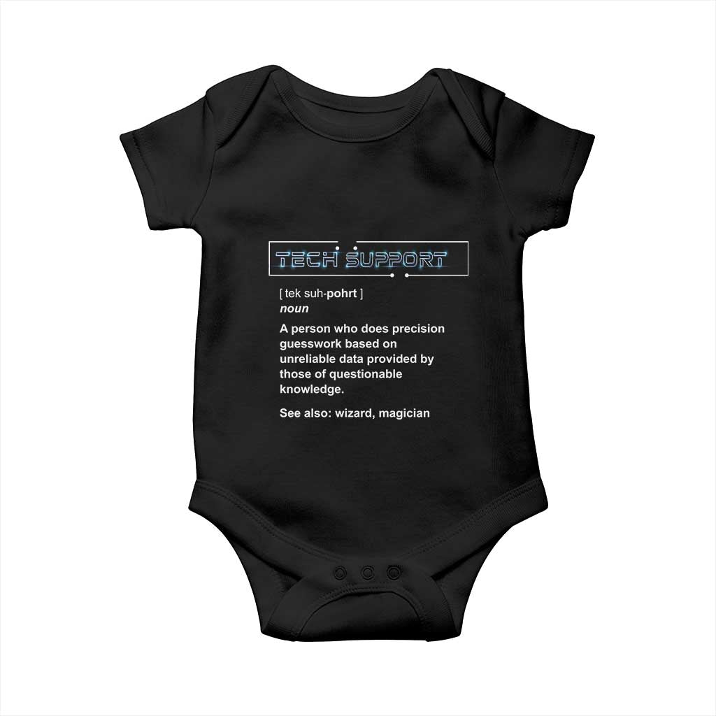 Funny Tech Support Description Baby Onesie