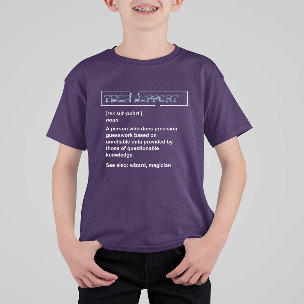 Funny Tech Support Description T Shirt For Kid