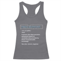 Funny Tech Support Description Racerback Tank Top