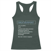 Funny Tech Support Description Racerback Tank Top