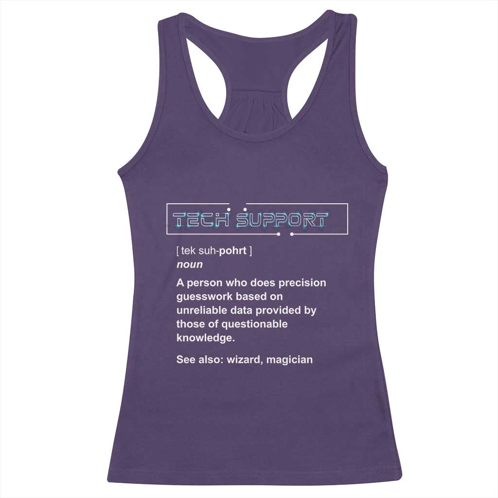 Funny Tech Support Description Racerback Tank Top