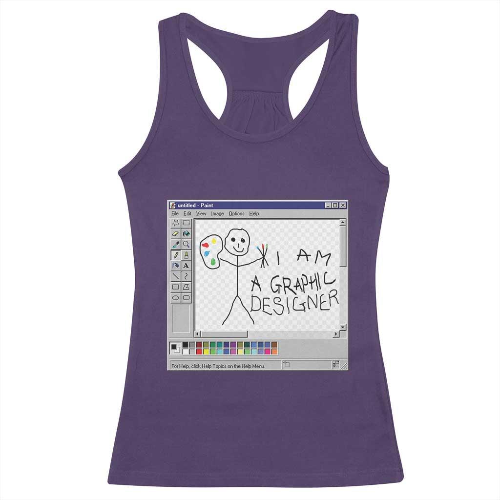 Funny I Am A Graphic Designer Racerback Tank Top