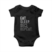 Funny Marketer Baby Onesie Eat Sleep SEO Repeat