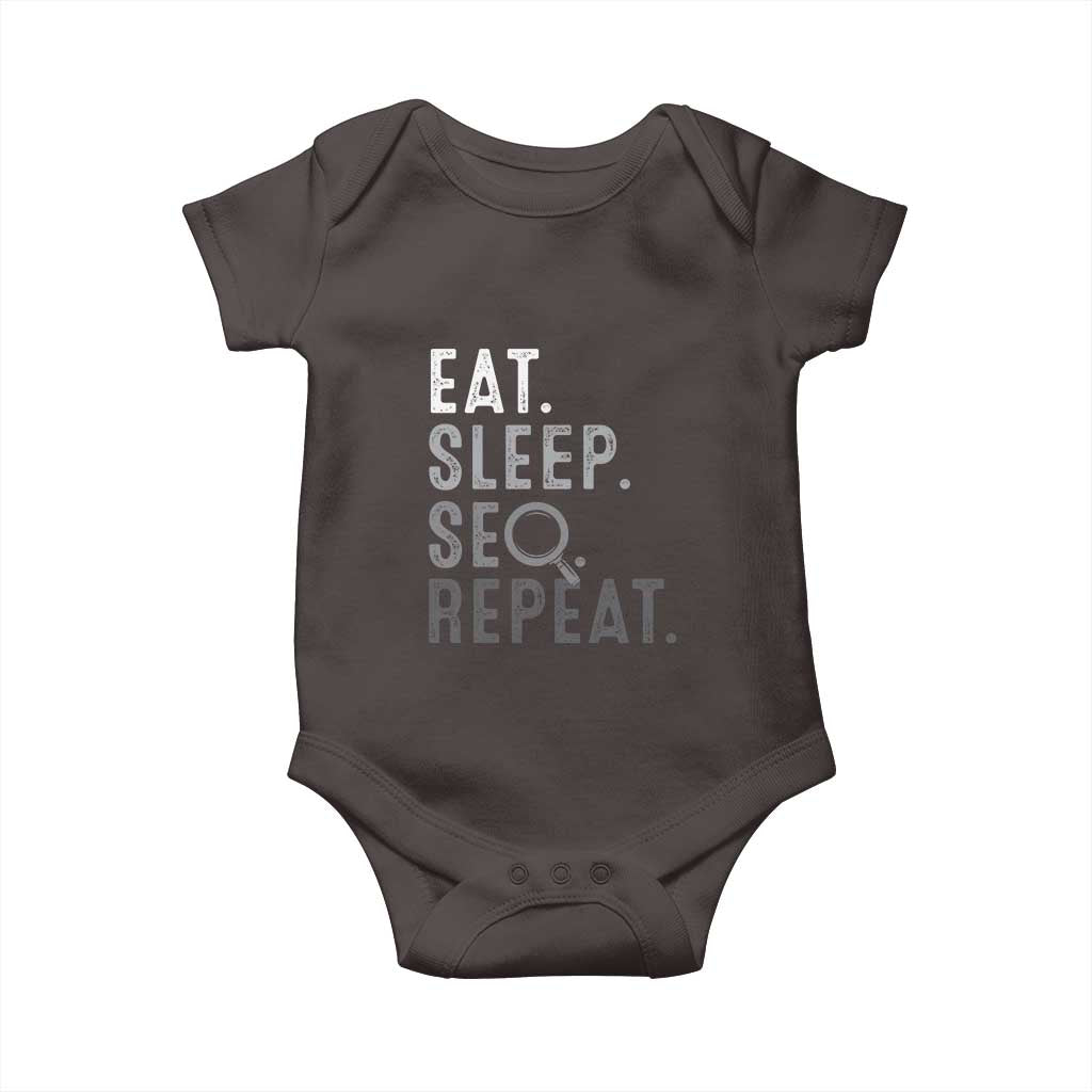 Funny Marketer Baby Onesie Eat Sleep SEO Repeat